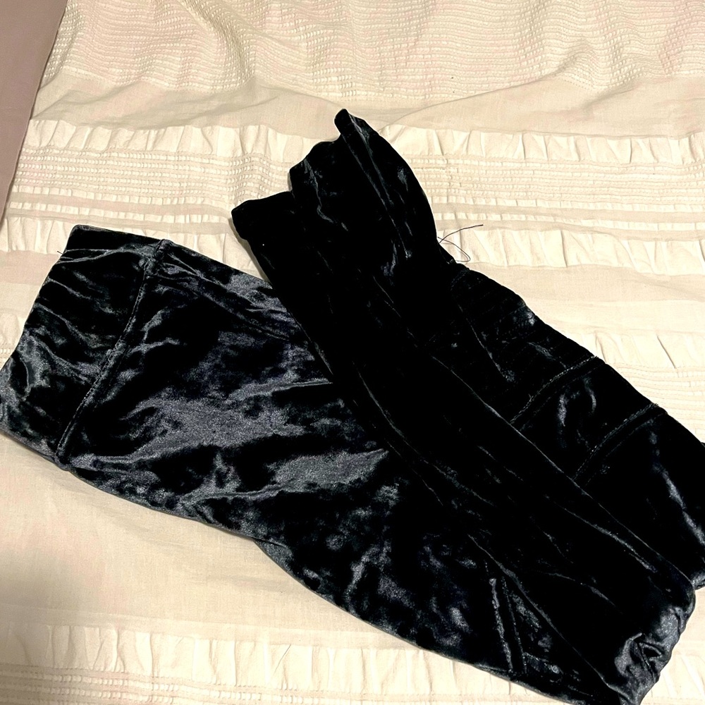 Boutique Velour moto leggings